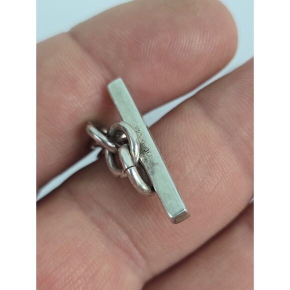 Vintage Large satin polish Sterling silver bead Bib necklace Choker Mexico 15.5" - Picture 6 of 15